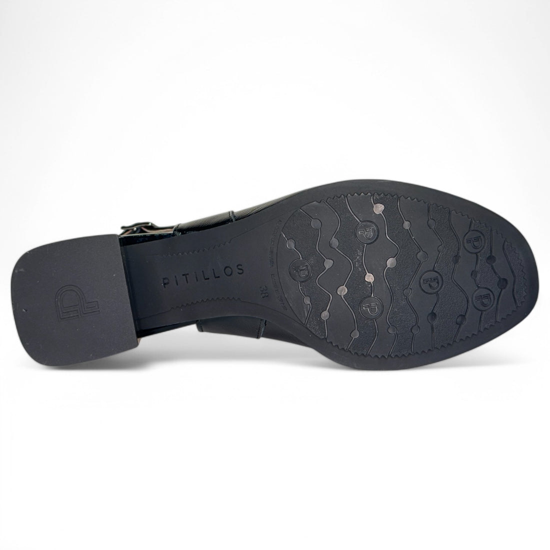 Sandalias Pitillos Tacón Charol 10536 Negro - imagen 7