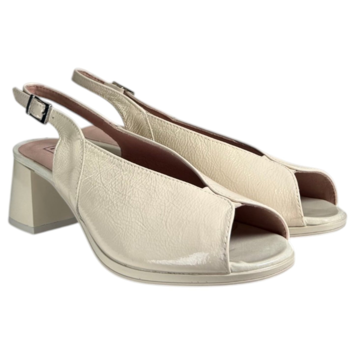 Sandalias Pitillos Tacón Charol 11212 Crema - imagen 3