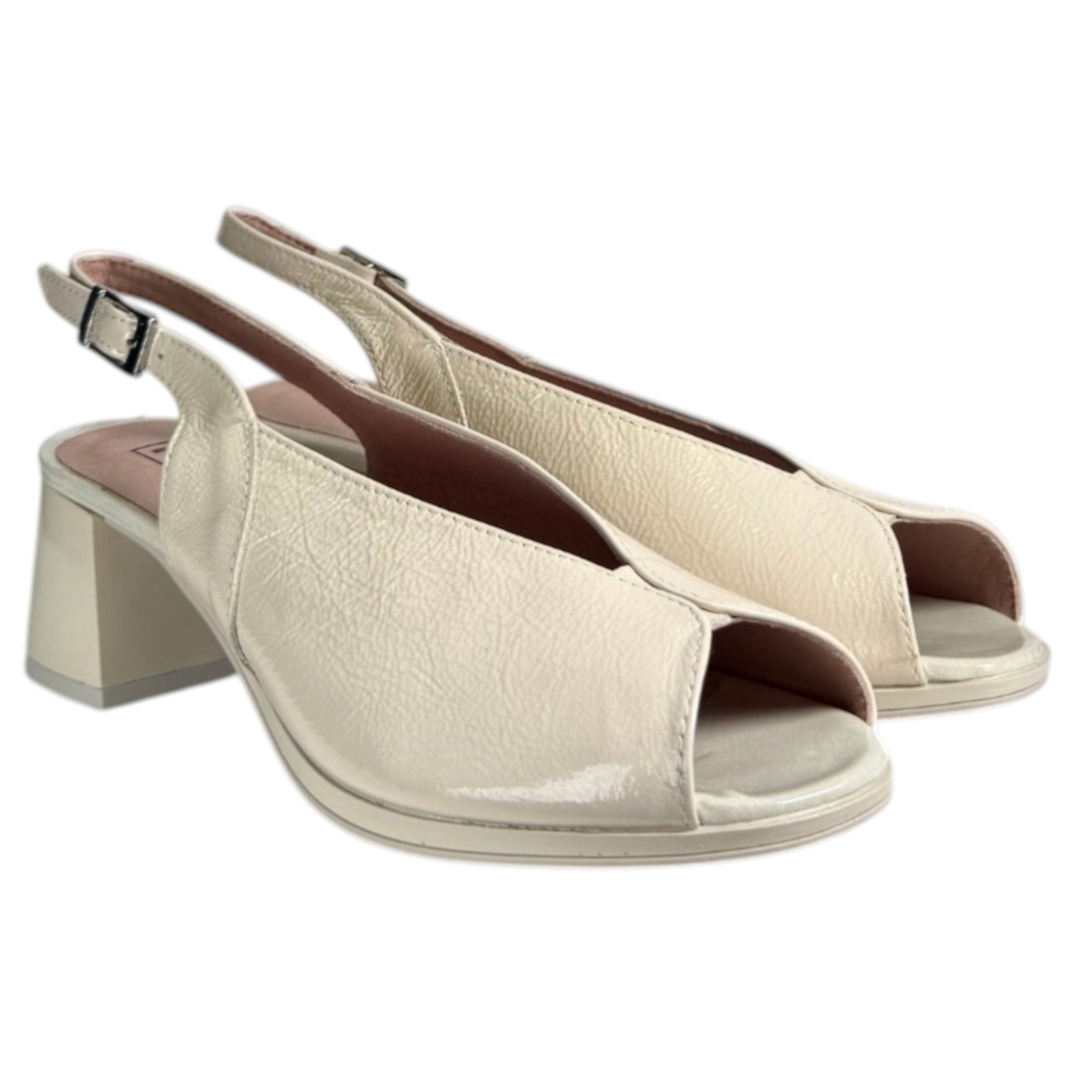 Sandalias Pitillos Tacón Charol 11212 Crema - imagen 3