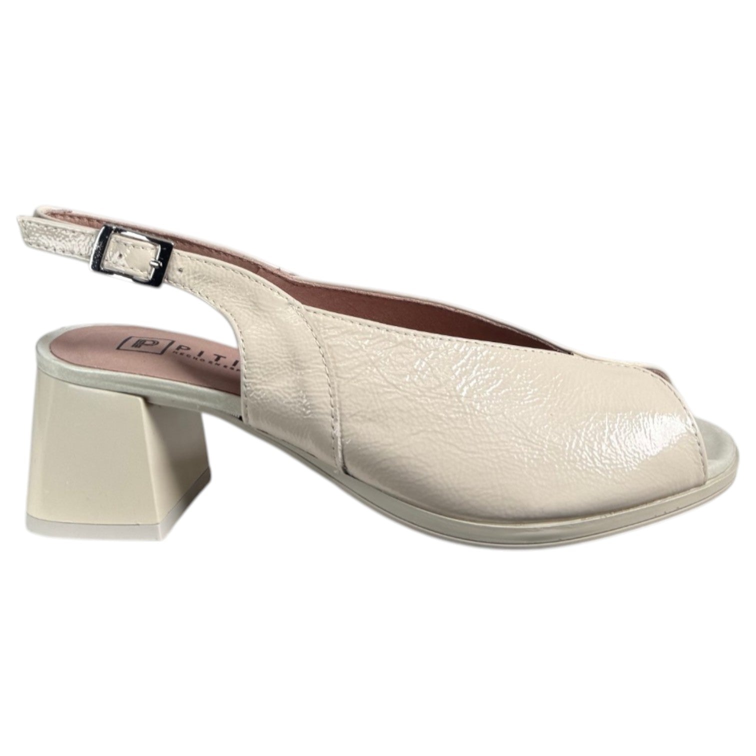 Sandalias Pitillos Tacón Charol 11212 Crema - imagen 1