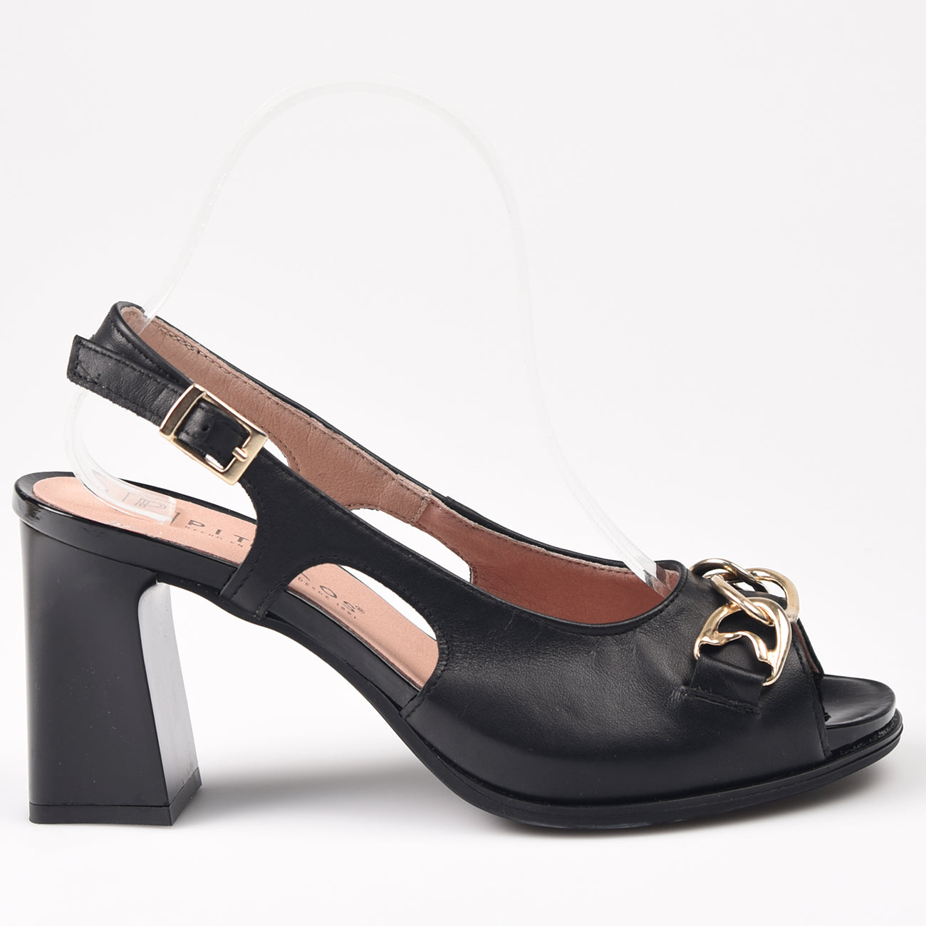 Sandalias Pitillos Tacón Hebilla 5704 Negro - imagen 1
