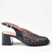 Sandalias Pitillos Troqueladas Tacón 5695 Negro