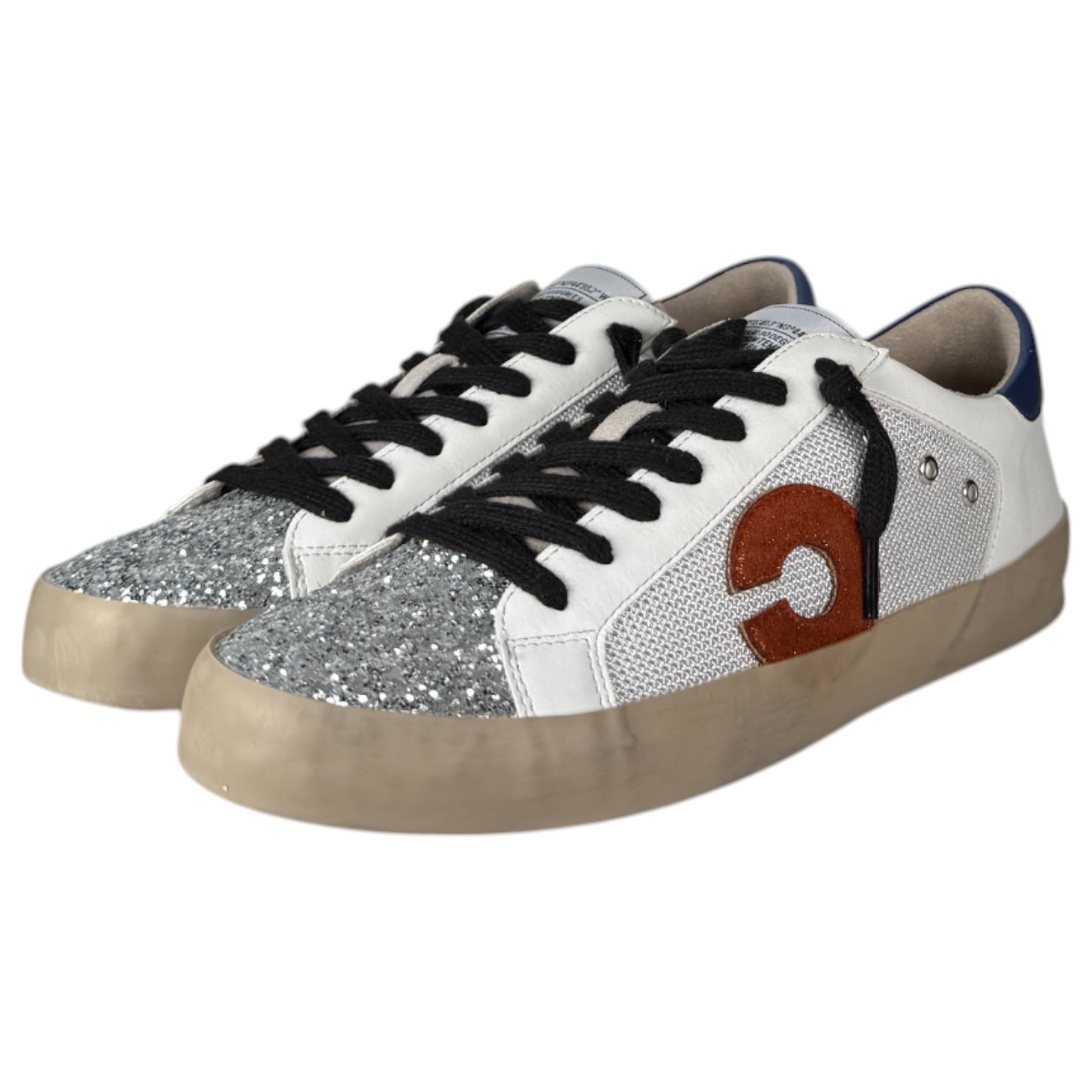 Zapatillas Corina C M4037 Glitter Naranja Azul - imagen 3