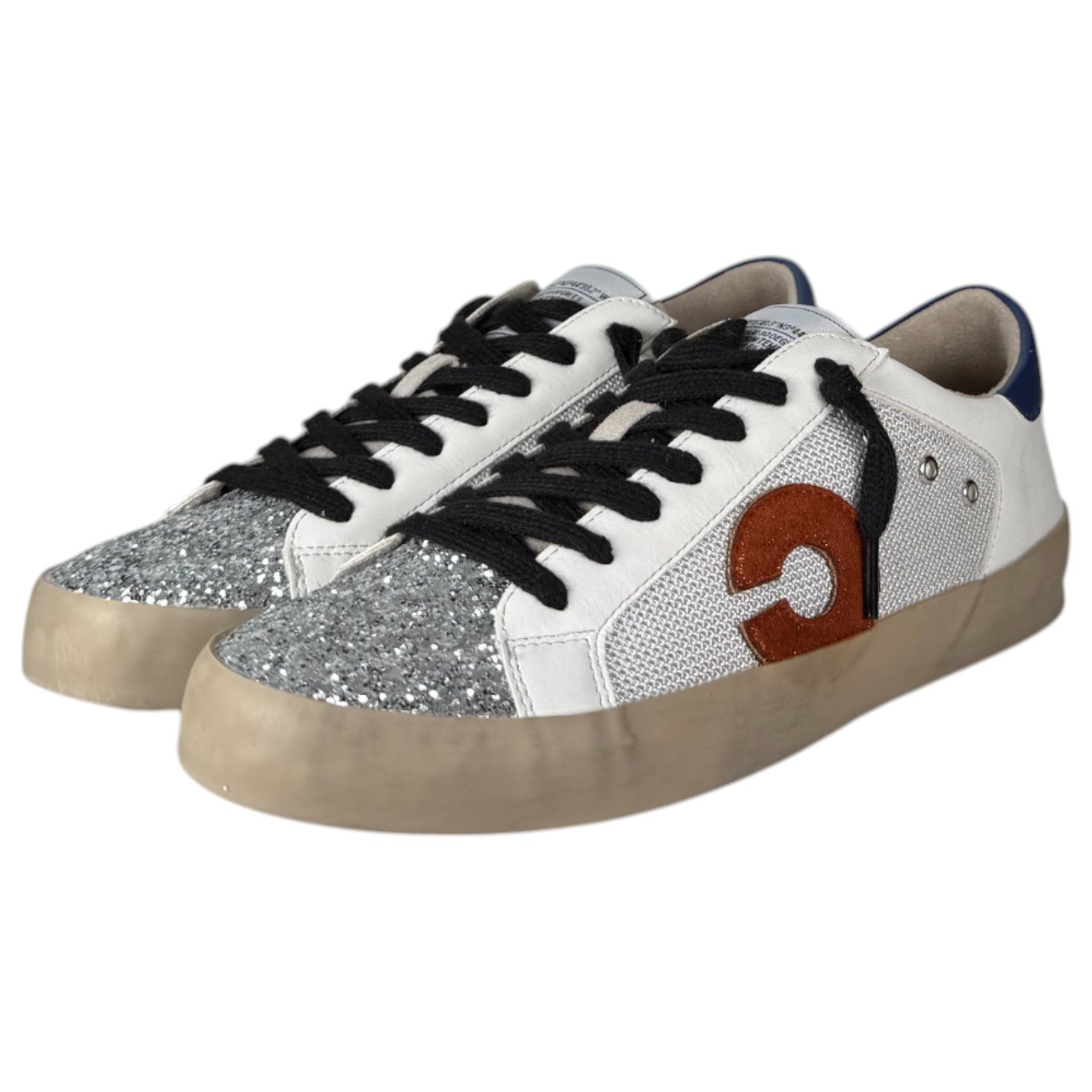 Zapatillas Corina C M4037 Glitter Naranja Azul - imagen 3