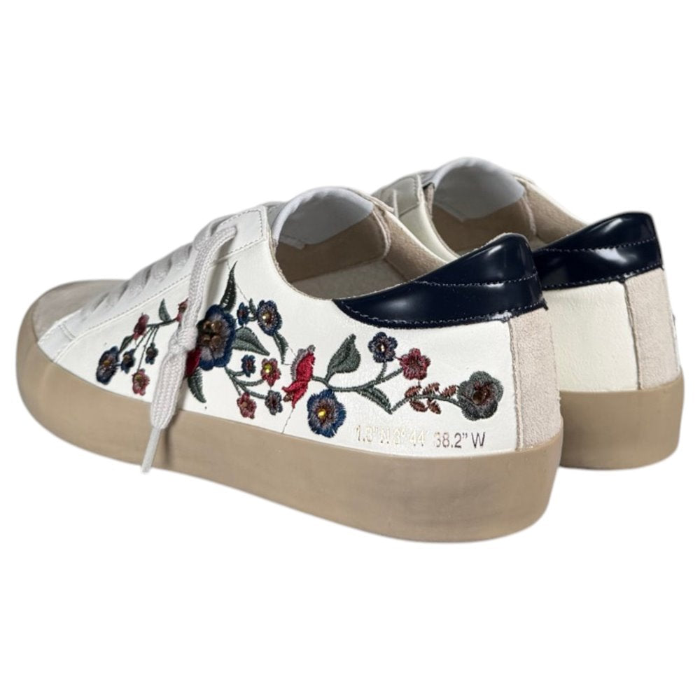 Zapatillas Corina Retro Flores M5042 Azul - imagen 6