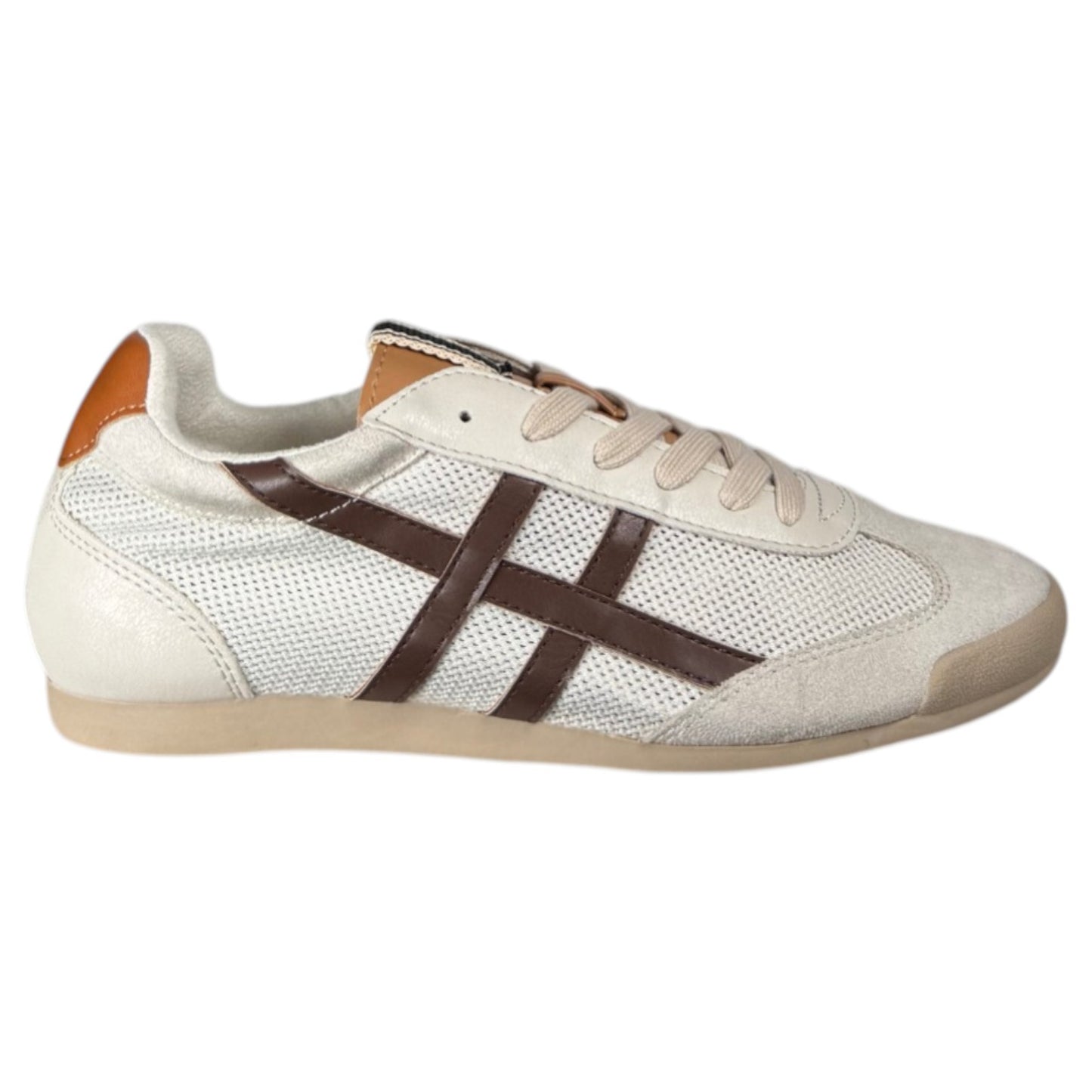 Zapatillas Corina Retro M6035 Beige Café - imagen 1