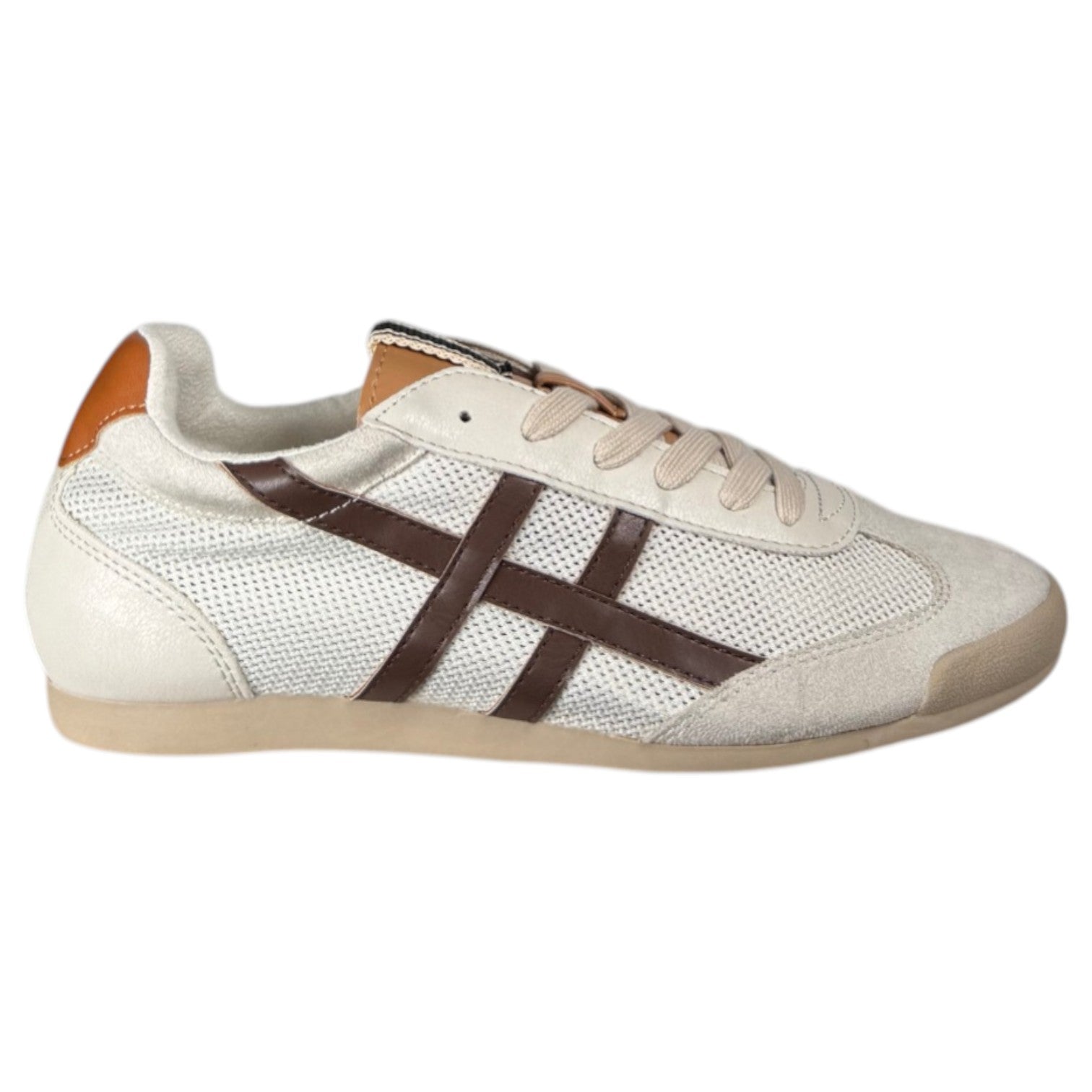 Zapatillas Corina Retro M6035 Beige Café - imagen 1