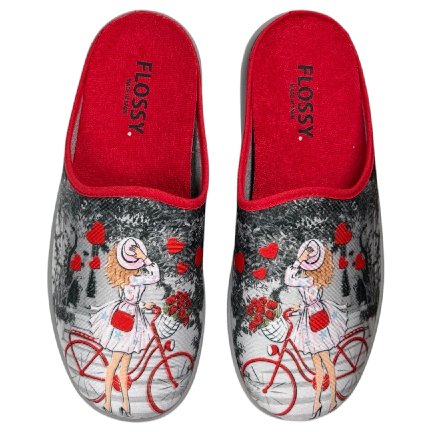 Zapatillas de Casa Flossy Chica Bici 26-342 Rojo - imagen 1