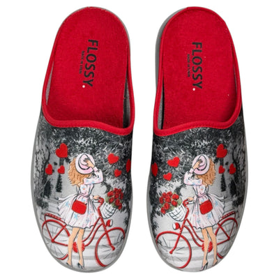 Zapatillas de Casa Flossy Chica Bici 26-342 Rojo