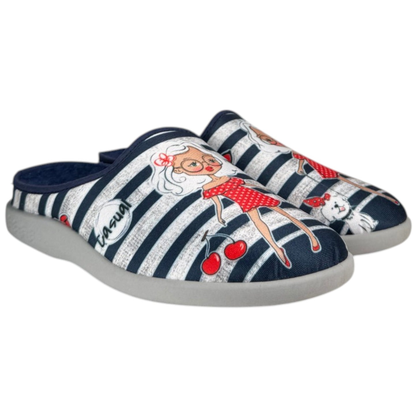 Zapatillas de Casa Flossy Chica Rayas 26-343 Marino - imagen 4