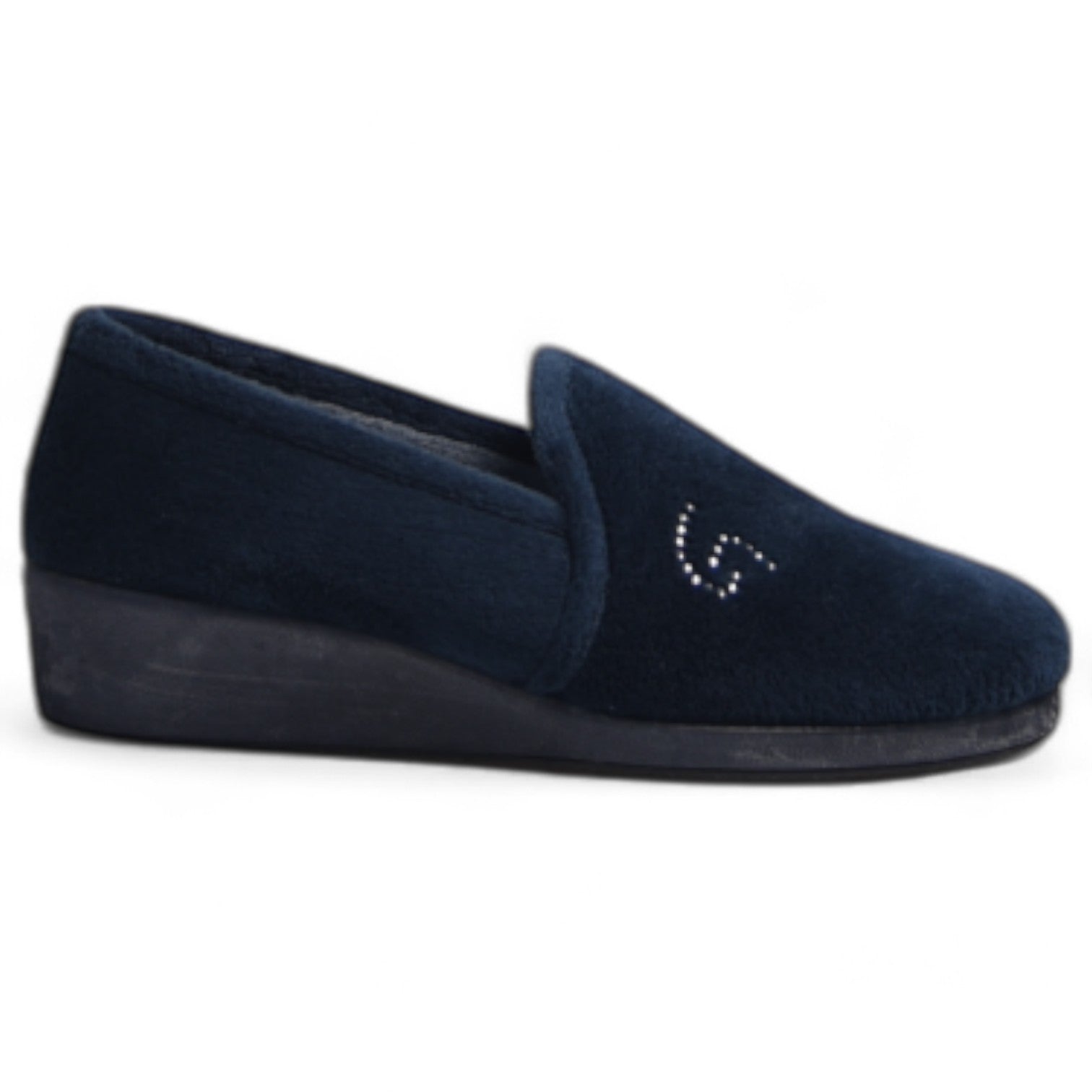Zapatillas de Casa Garzón Cerradas Perlas 1424.247 Marino - imagen 2