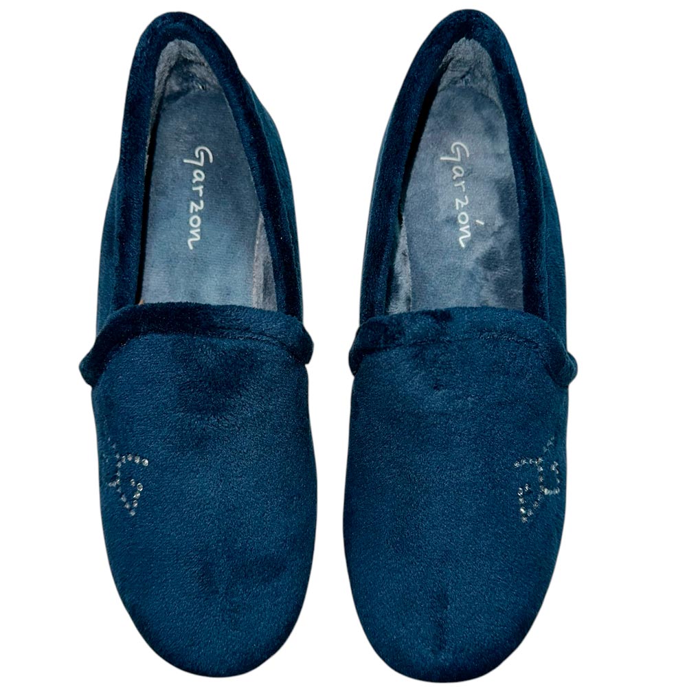 Zapatillas de Casa Garzón Cerradas Perlas 1424.247 Marino - imagen 1