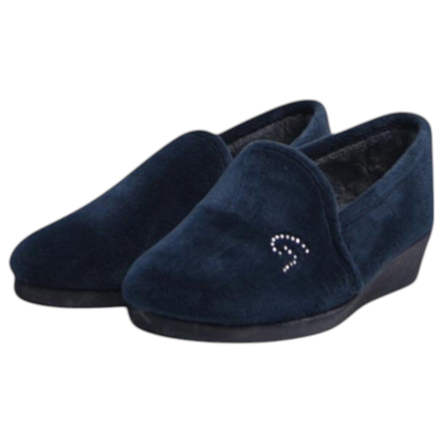 Zapatillas de Casa Garzón Cerradas Perlas 1424.247 Marino - imagen 4