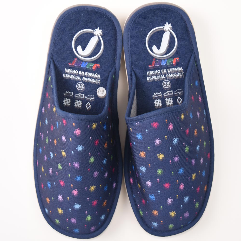 Zapatillas de Casa Javer Puntos de Colores 28-3 Marino - imagen 1