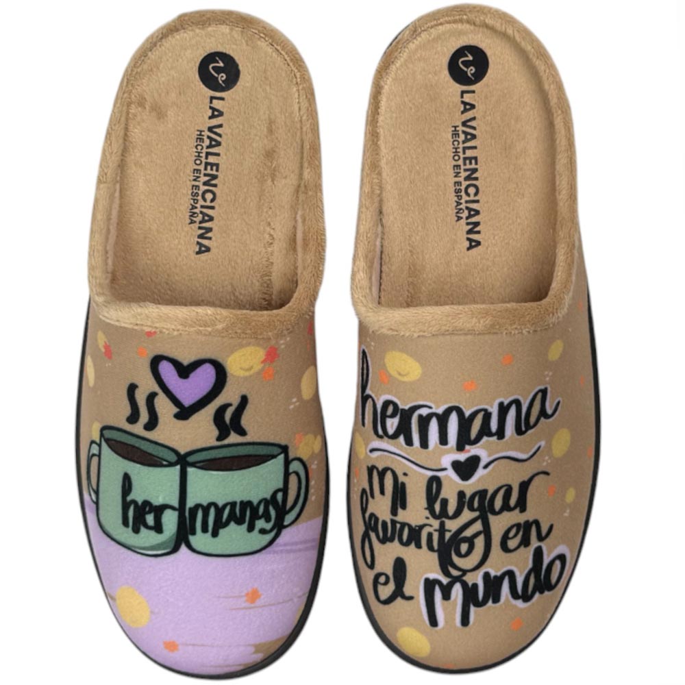 Zapatillas de Casa La Valenciana Hermana 26-355 Beig - imagen 1