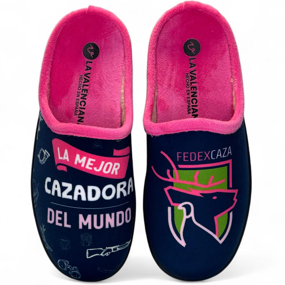 Zapatillas de Casa La Valenciana La Mejor Cazadora 26-269 Fuxia - imagen 1