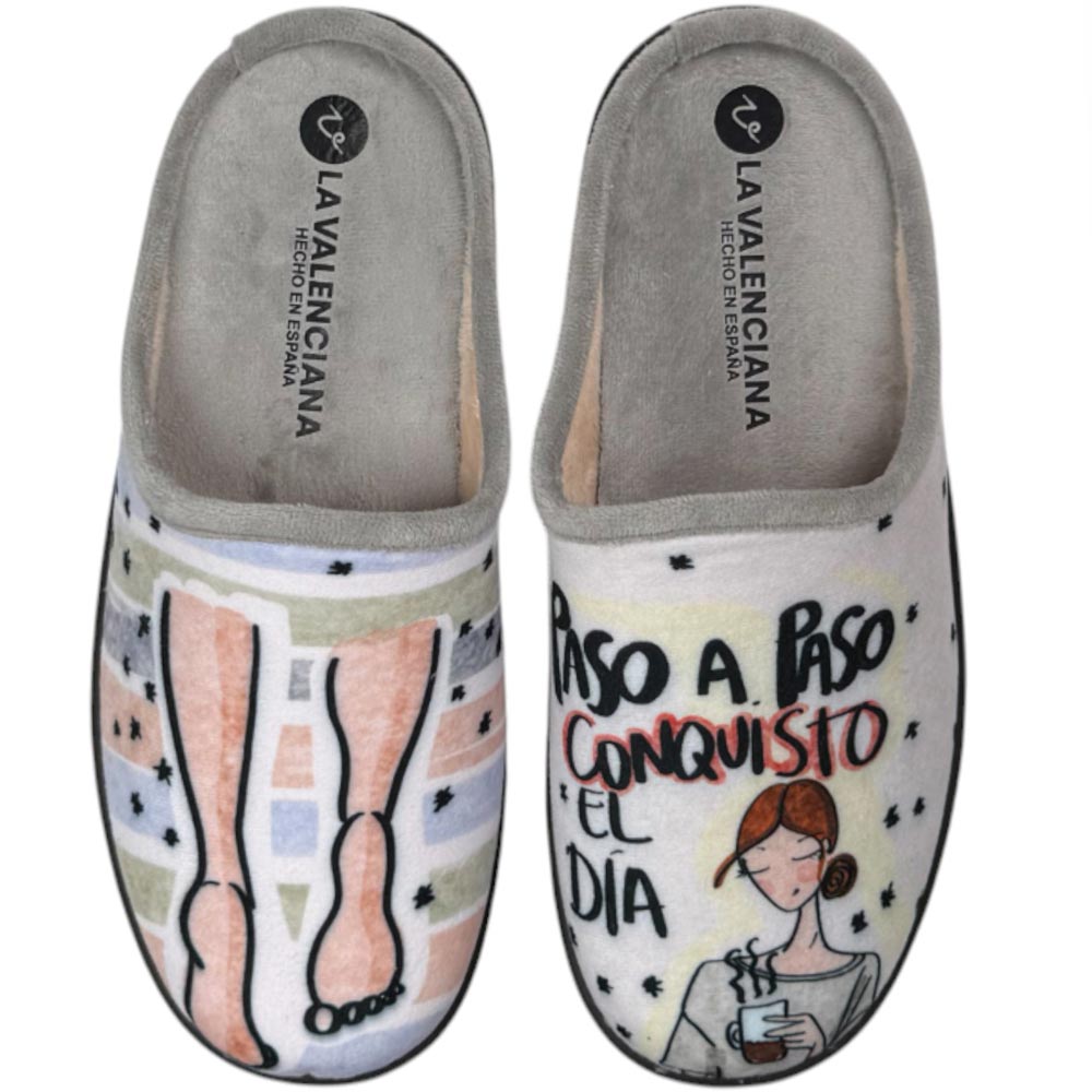 Zapatillas de Casa La Valenciana Paso 26-356 Gris - imagen 1