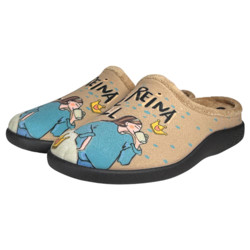 Zapatillas de Casa La Valenciana Reina 26-362 Beig - imagen 6