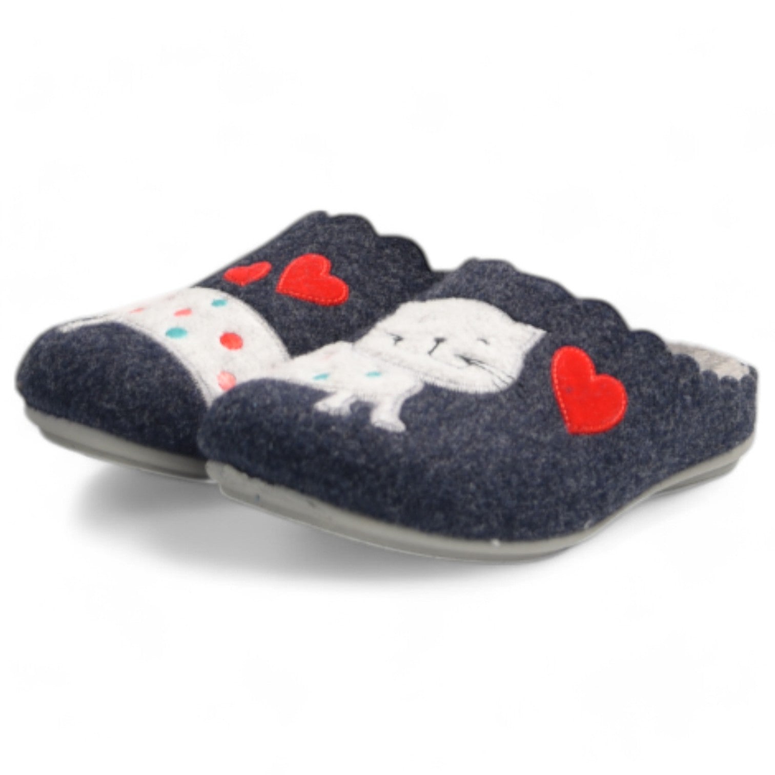 Zapatillas de Casa Marpen Slippers Gato Lunares 308IV24 Marino - imagen 4