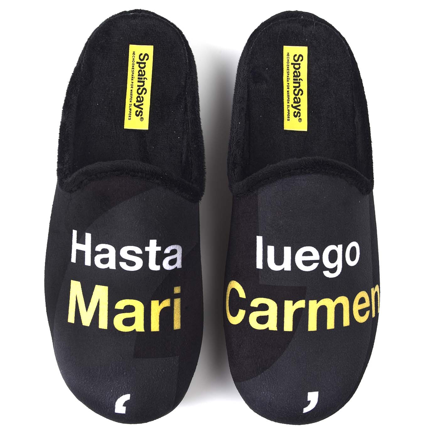 Zapatillas de Casa Marpen Slippers Hasta Luego Mari Carmen CSP2 Negro - imagen 1