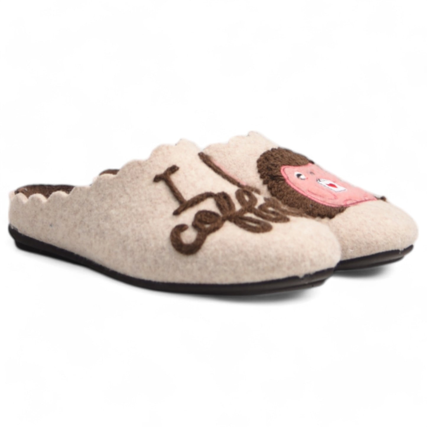 Zapatillas de Casa Marpen Slippers I Love Coffee 305IV24 Beig - imagen 3