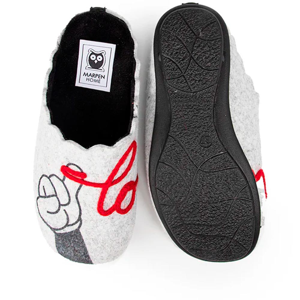 Zapatillas de Casa Marpen Slippers Love 306IV24 Gris - imagen 7