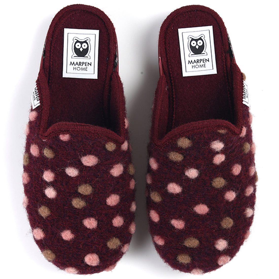 Zapatillas de Casa Marpen Slippers Lunares 412IV23 Burdeos - imagen 1
