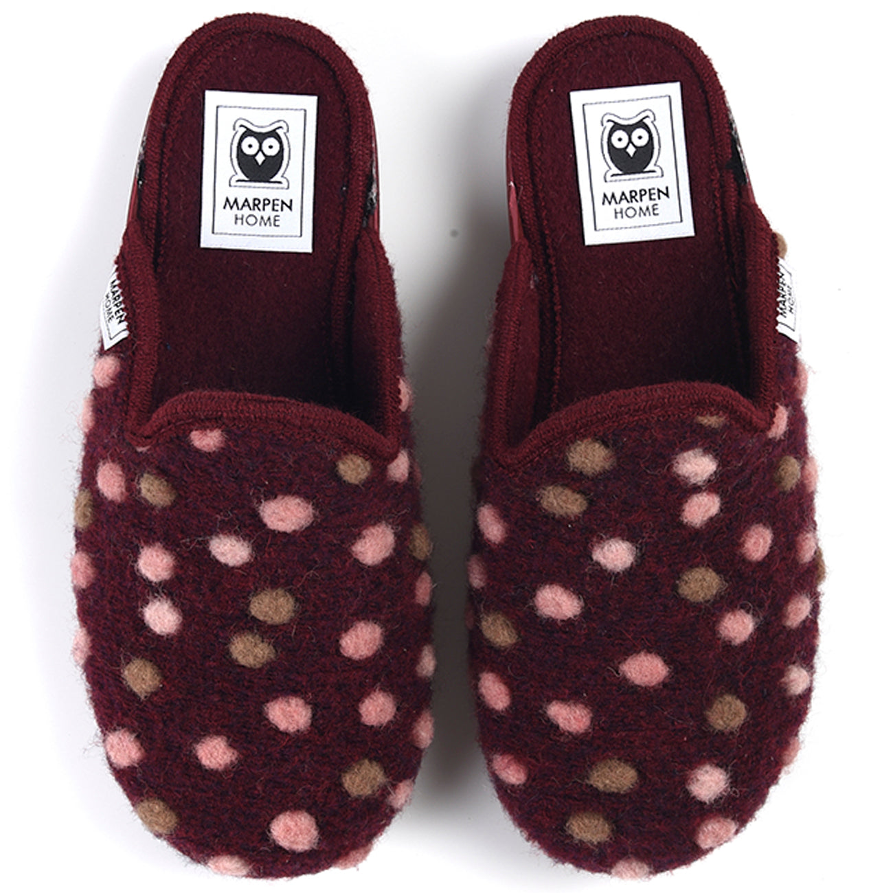 Zapatillas de Casa Marpen Slippers Lunares 412IV23 Burdeos - imagen 1