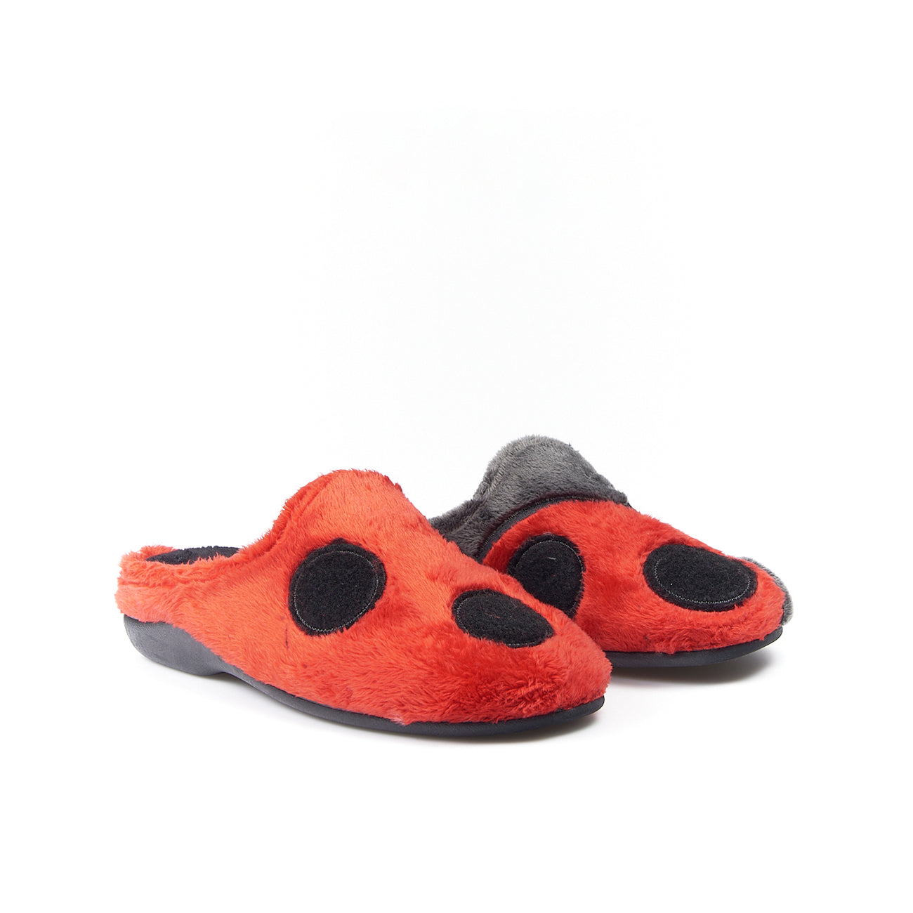 Zapatillas de Casa Marpen Slippers Mariquita 48IV20 Gris y Rojo - imagen 3