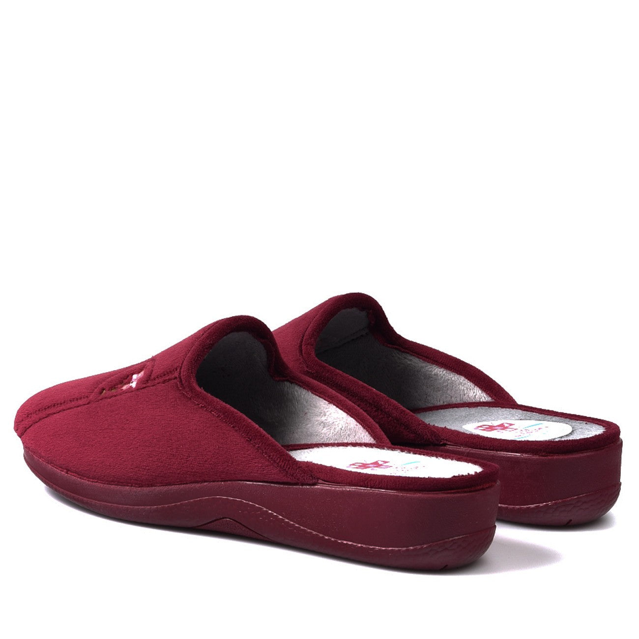 Zapatillas de Casa Natalia Gil Flor Bordada 102 Burdeos - imagen 5