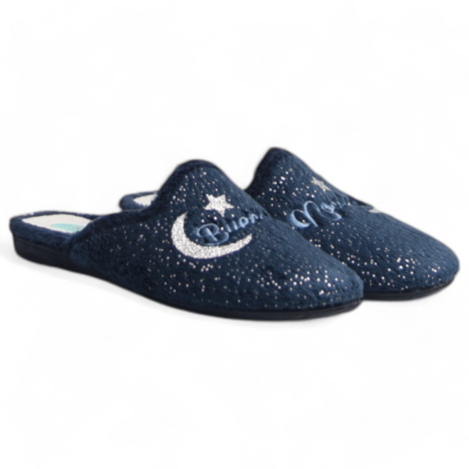 Zapatillas de Casa Natalia Gil Buenas Noches Purpurina 5025 Marino - imagen 3