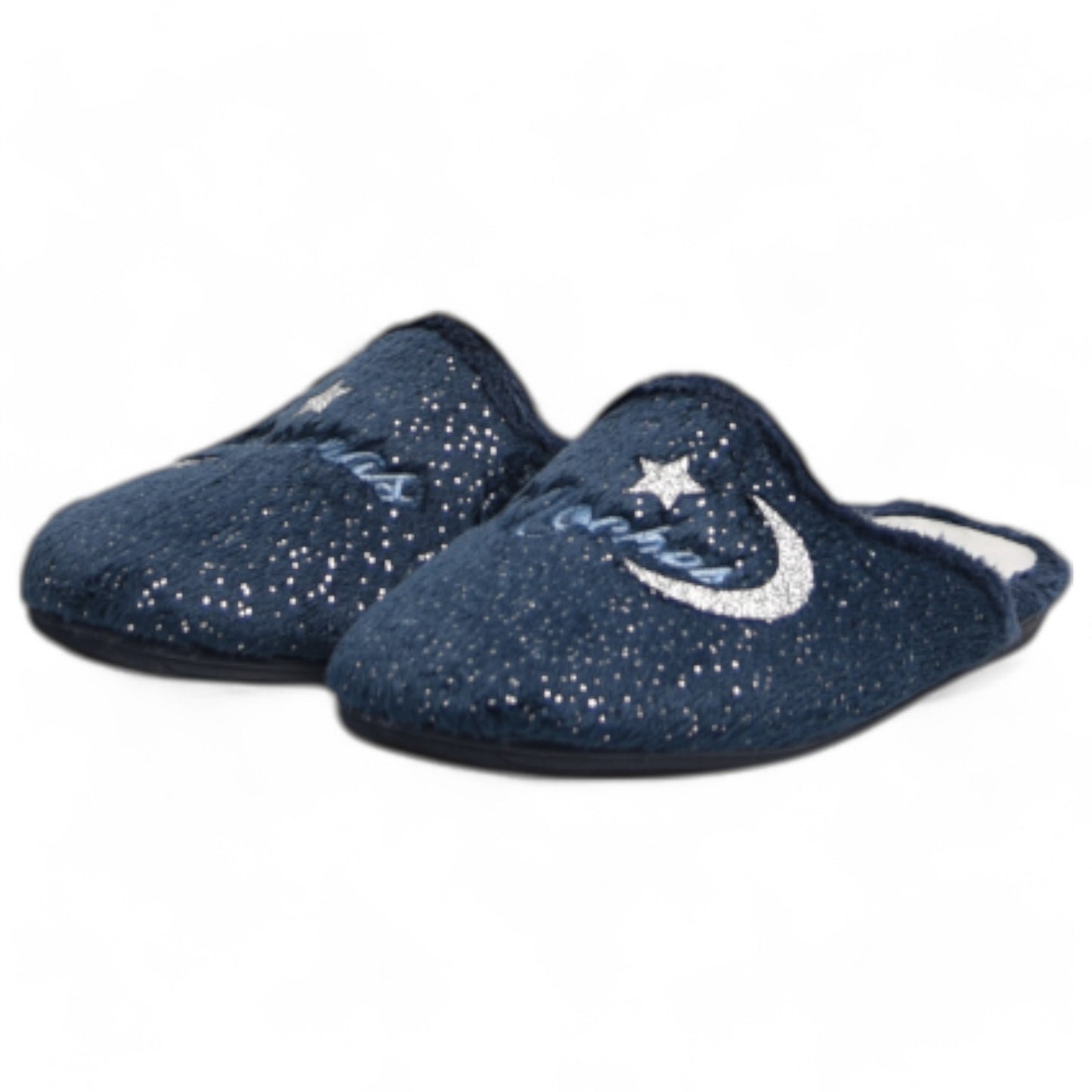 Zapatillas de Casa Natalia Gil Buenas Noches Purpurina 5025 Marino - imagen 4