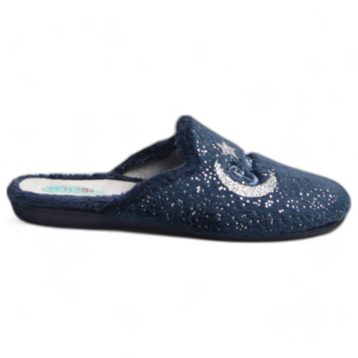 Zapatillas de Casa Natalia Gil Buenas Noches Purpurina 5025 Marino - imagen 2