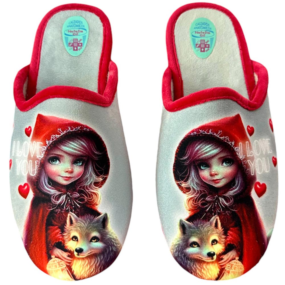 Zapatillas de Casa Natalia Gil Caperucita 5015 Rojo - imagen 1