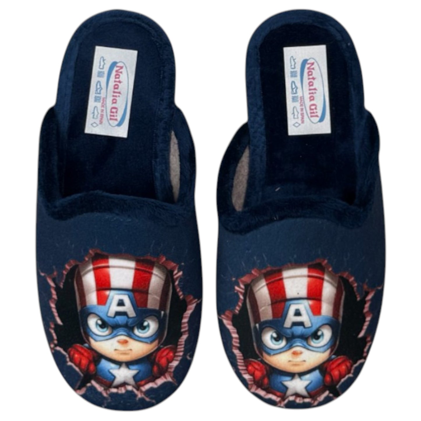Zapatillas de Casa Natalia Gil Capitán América 7032 Marino - imagen 1