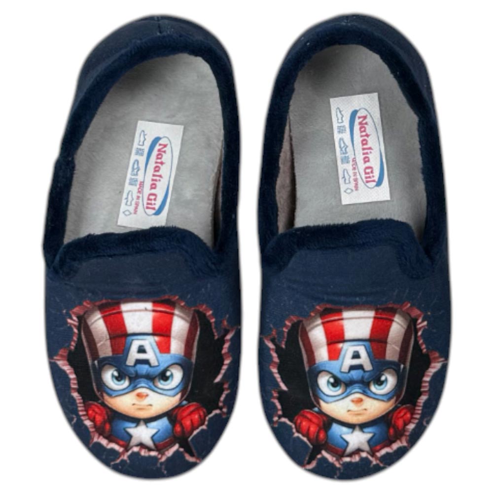 Zapatillas de Casa Natalia Gil Capitán América 7532 Marino - imagen 1