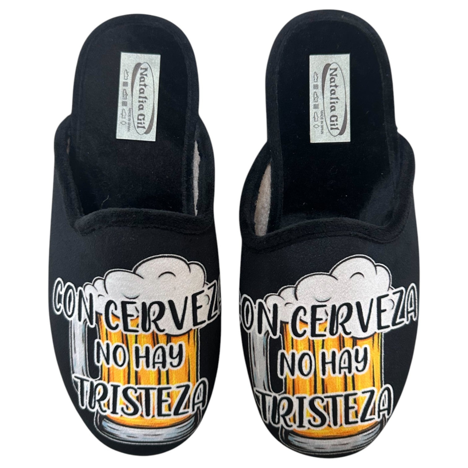 Zapatillas de Casa Natalia Gil Cerveza 6062 Negro - imagen 1