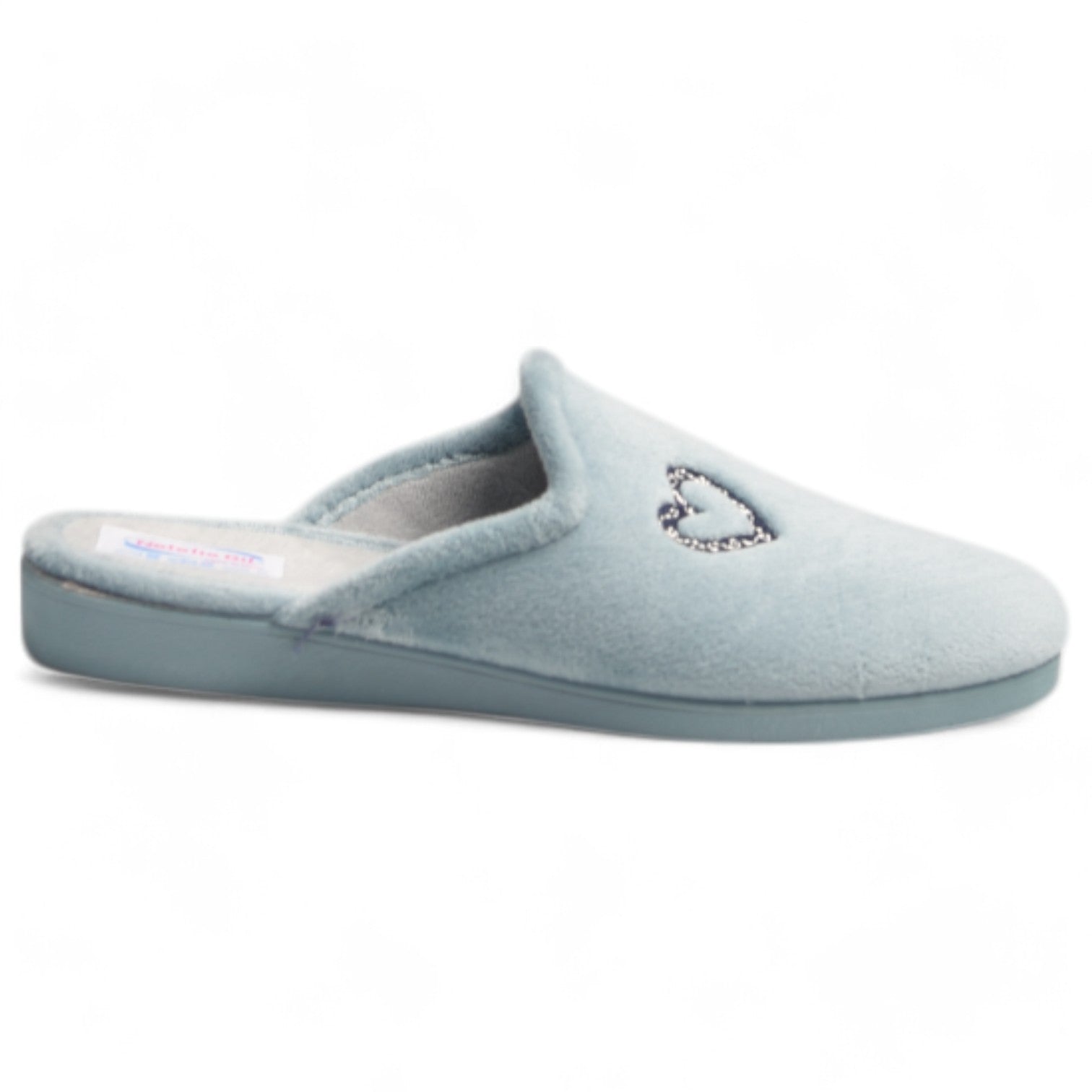 Zapatillas de Casa Natalia Gil Corazón Bordado 151 Azul - imagen 2