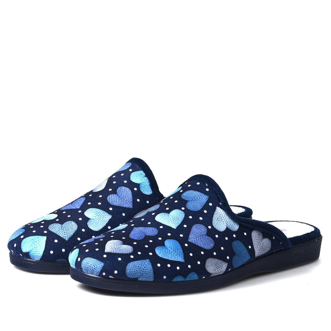 Zapatillas de Casa Natalia Gil Corazones 157 Marino - imagen 4
