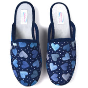 Zapatillas de Casa Natalia Gil Corazones 157 Marino