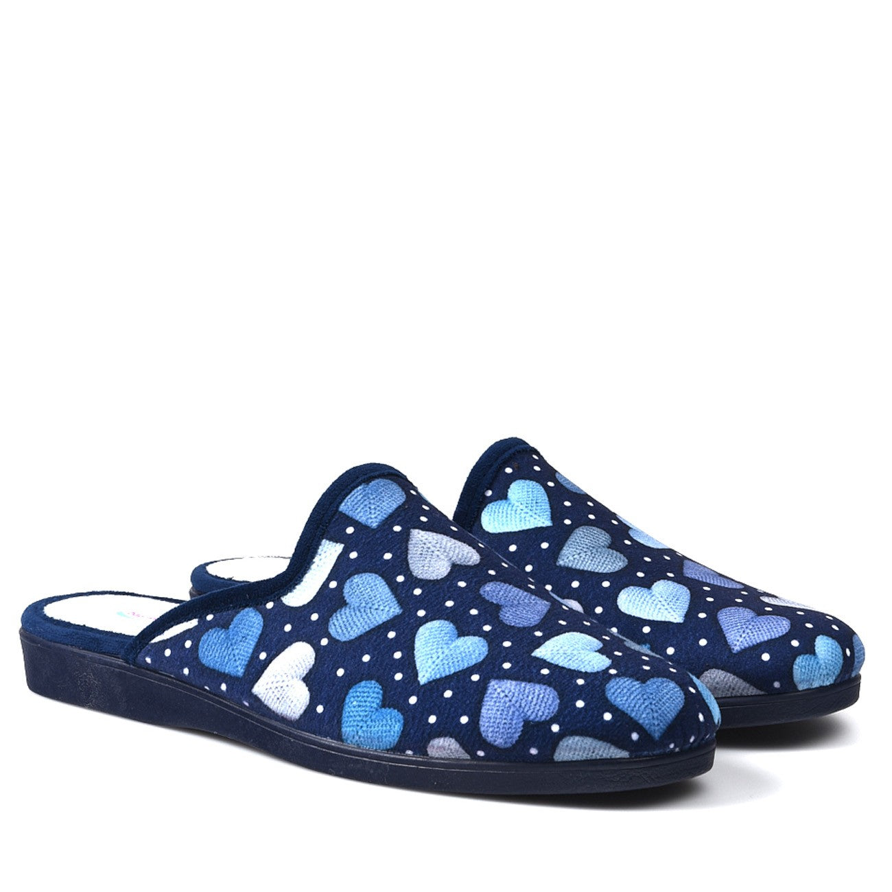 Zapatillas de Casa Natalia Gil Corazones 157 Marino - imagen 3