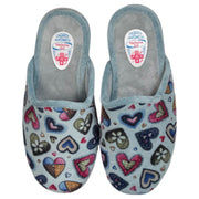 Zapatillas de Casa Natalia Gil Corazones 5013 Azul