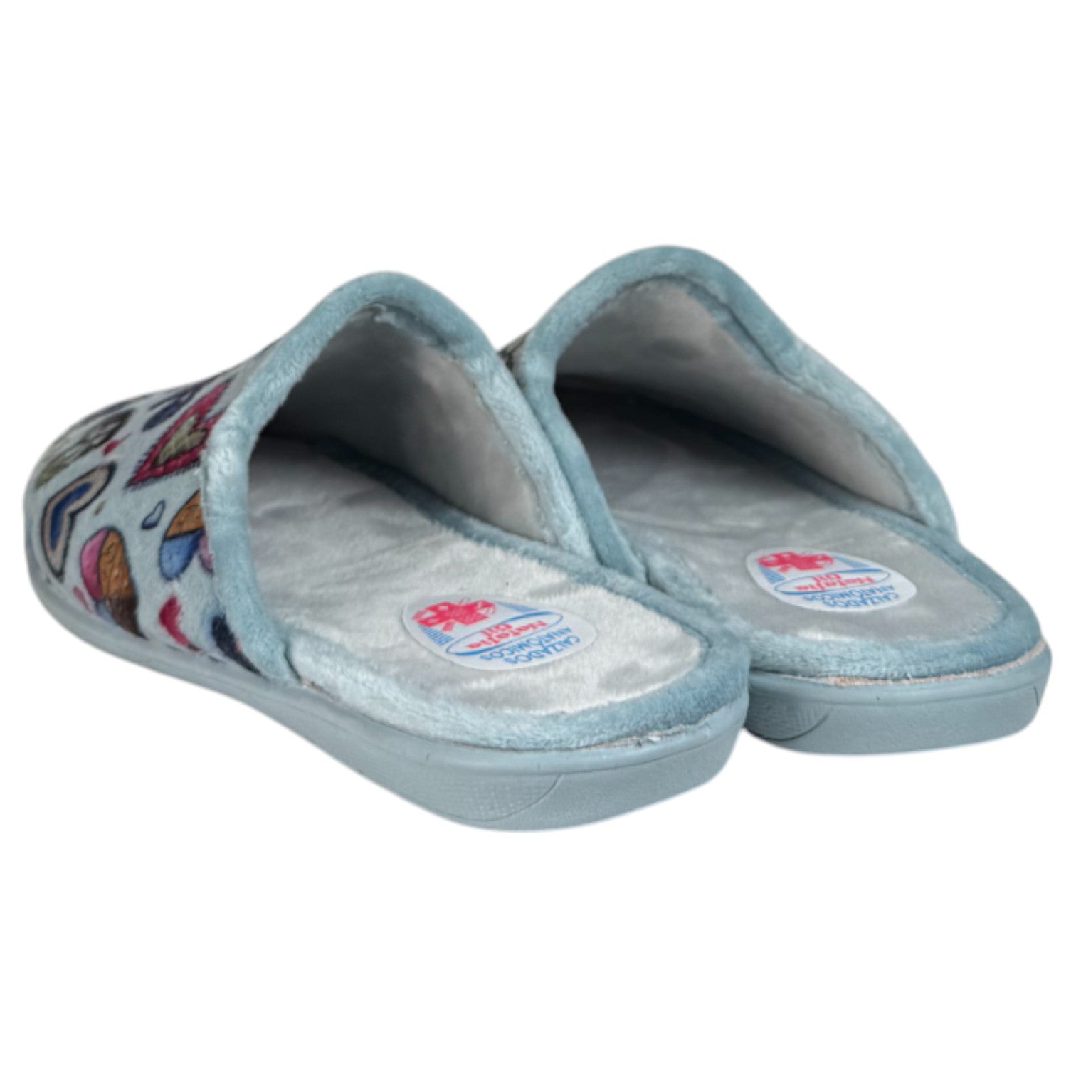 Zapatillas de Casa Natalia Gil Corazones 5013 Azul - imagen 5