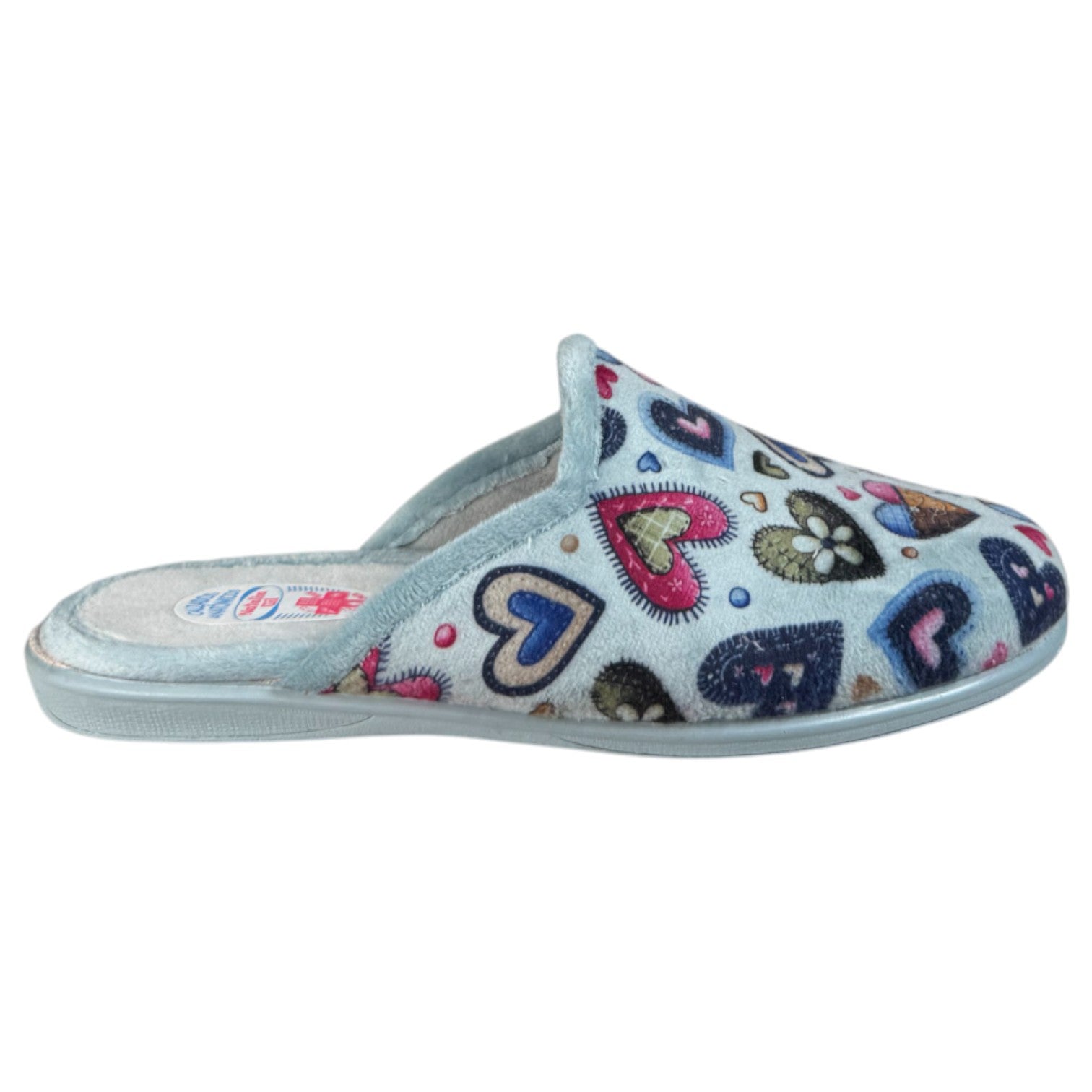 Zapatillas de Casa Natalia Gil Corazones 5013 Azul - imagen 2
