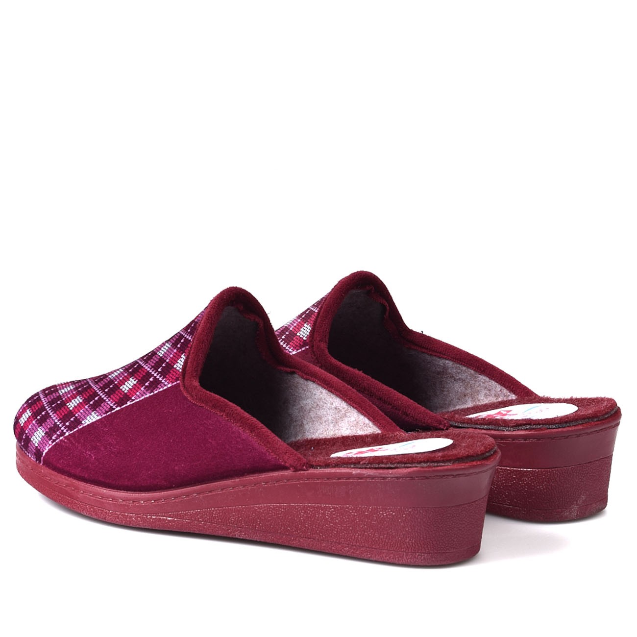 Zapatillas de Casa Natalia Gil Cuadros 308 Burdeos - imagen 5