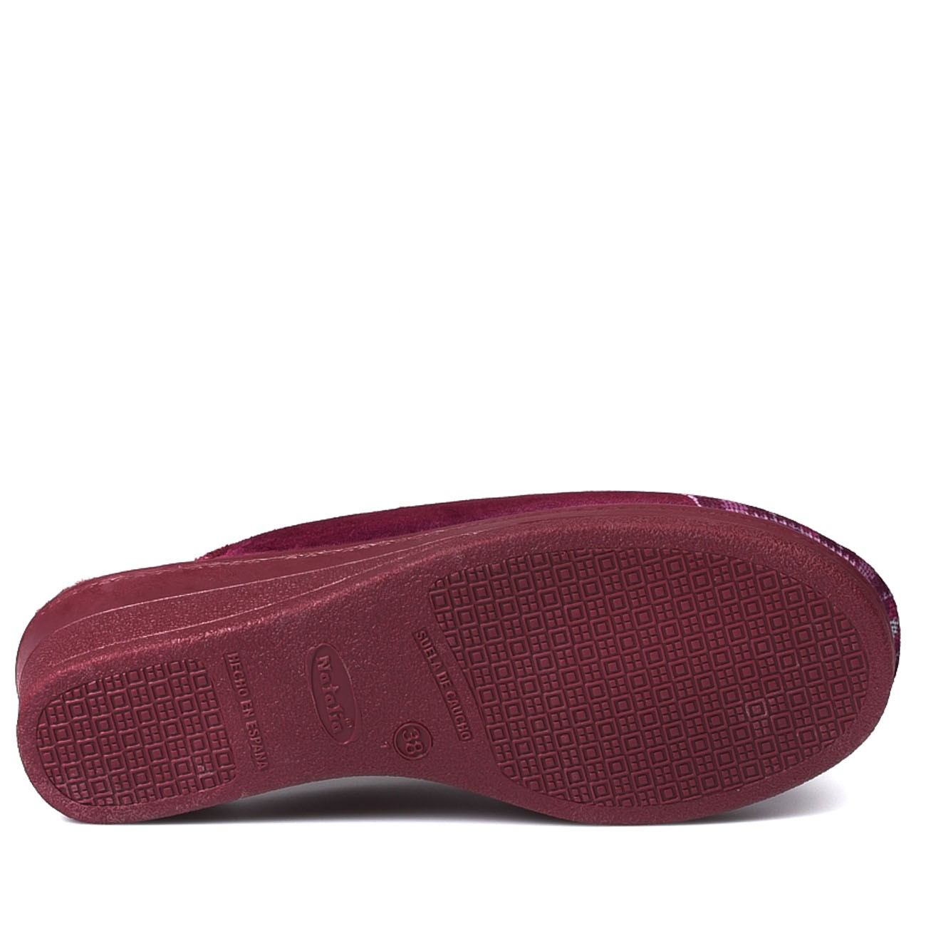 Zapatillas de Casa Natalia Gil Cuadros 308 Burdeos - imagen 6