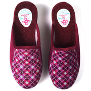 Zapatillas de Casa Natalia Gil Cuadros 308 Burdeos