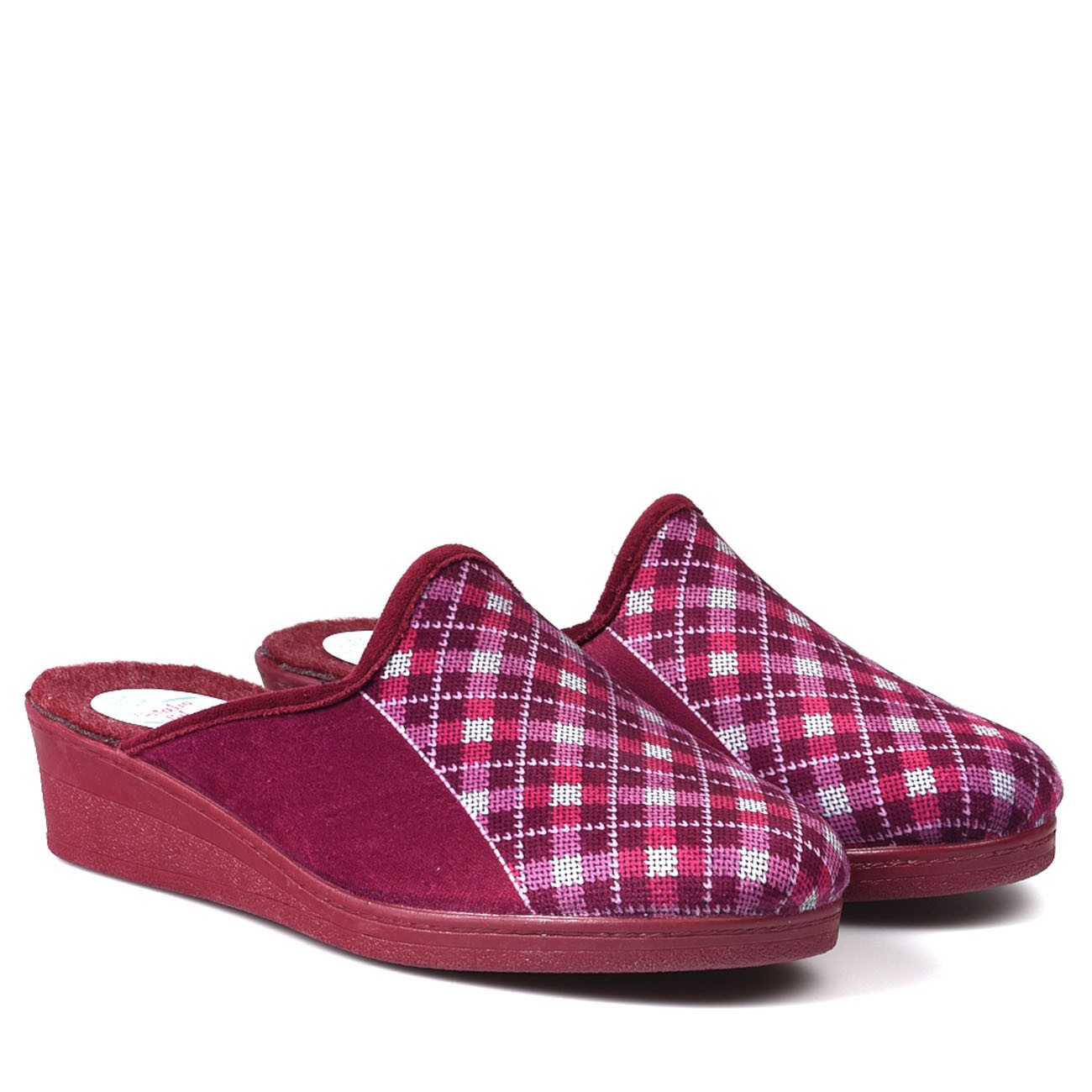 Zapatillas de Casa Natalia Gil Cuadros 308 Burdeos - imagen 3