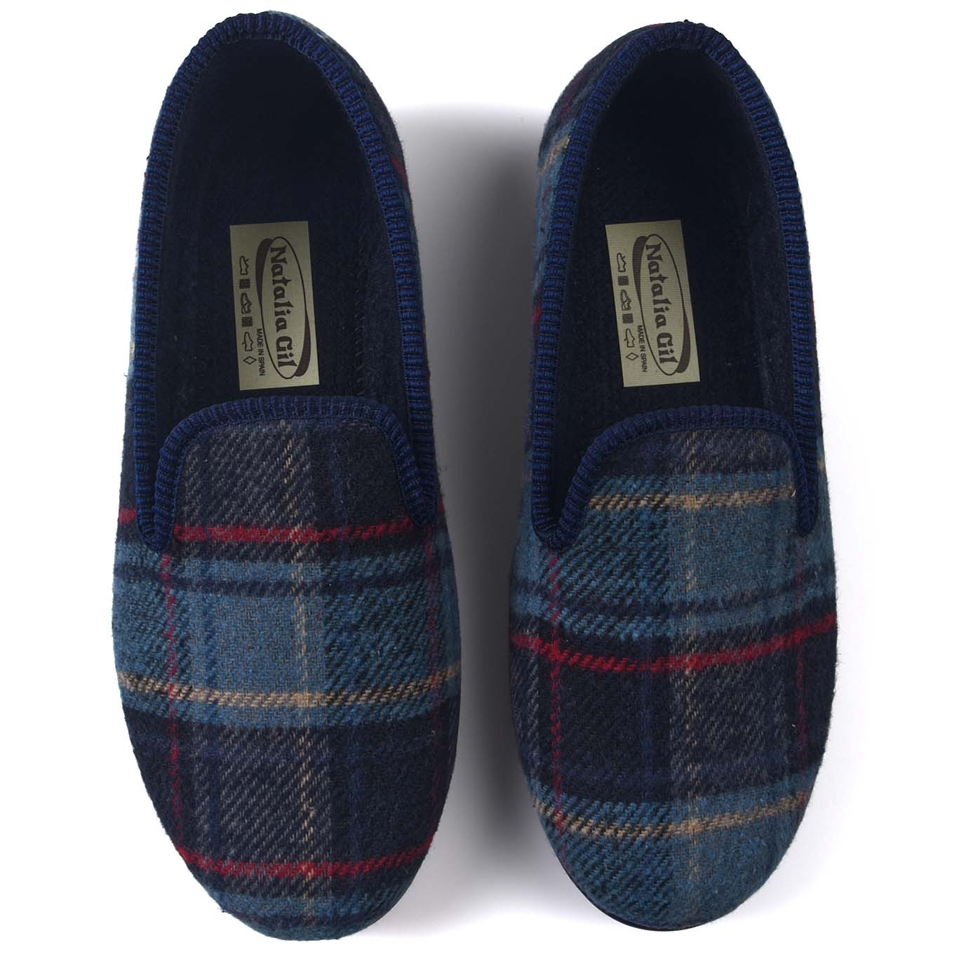 Zapatillas de Casa Natalia Gil Cuadros 53 Marino - imagen 7