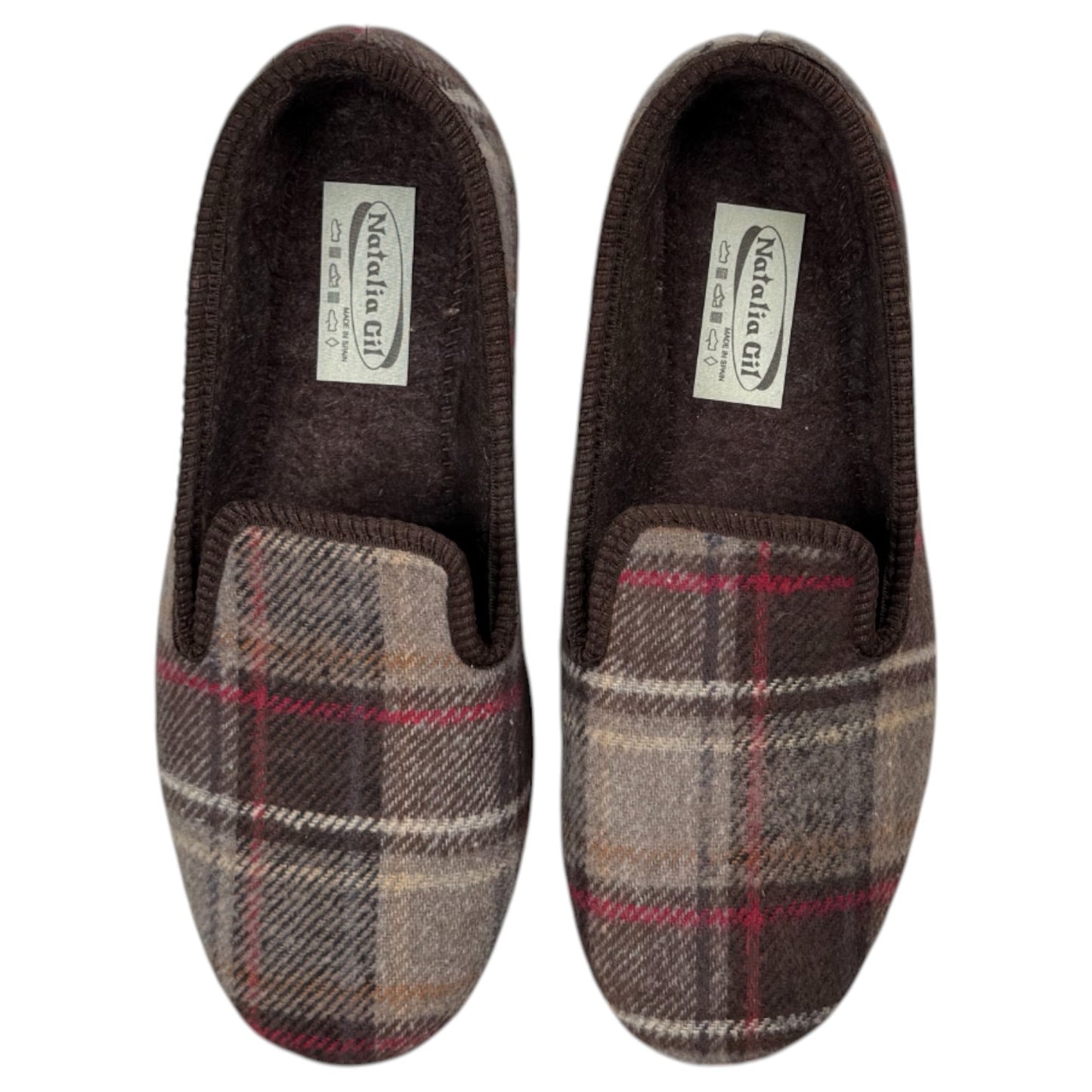 Zapatillas de Casa Natalia Gil Cuadros 53 Marrón - imagen 12